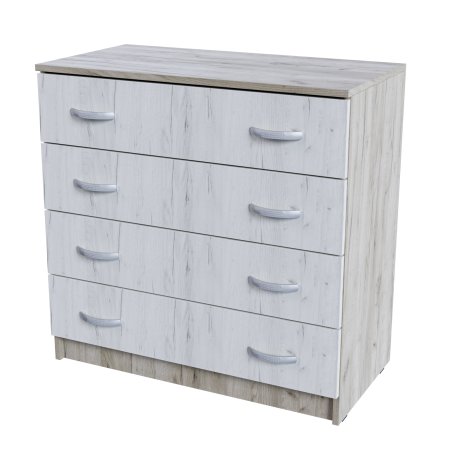 Басса комод КМ 554-М 4 ящика снято с производства (Крафт белый / крафт серый)