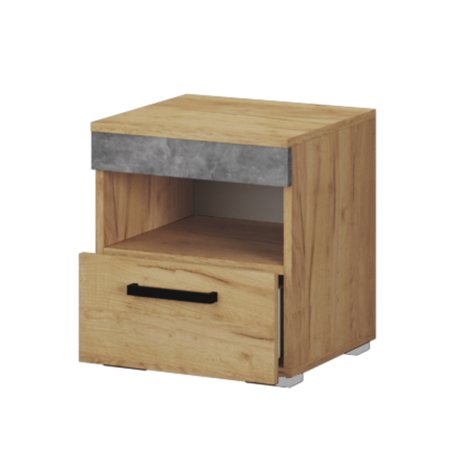 Адель тумба прикроватная (Дуб крафт золотой/ателье светлое)