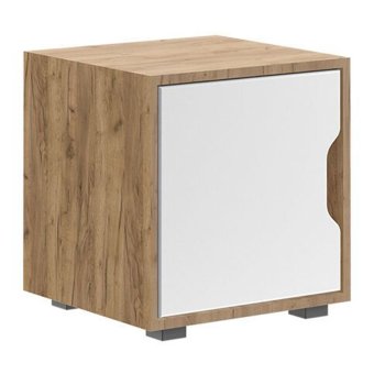 Колибри Стеллаж со створкой детский (крафт золотой/ белый софт)