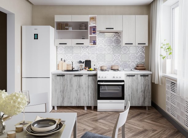 Модульная кухня Нагано (Анкор светлый / Ардвуд темный)