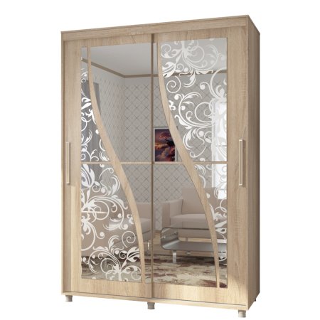 Комфорт-12 шкаф-купе Прайм Фантазия (Дуб сонома, 150)