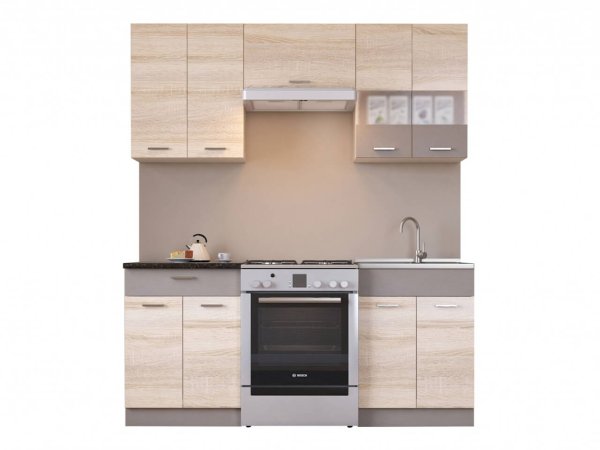 Кухня Николь 1,8м (60) (Сонома/латте) со столешницей