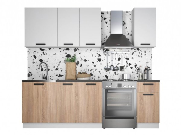 Кухня Ника Нео 1,8м (Белый/Сонома)