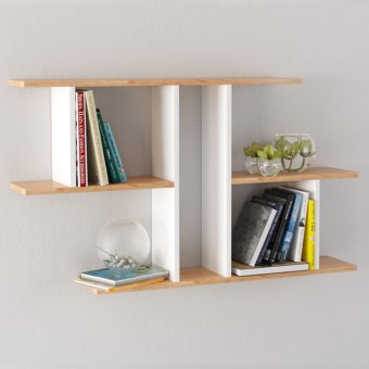 Полка навесная ПН-4 (Гикори рокфорд/Белый)