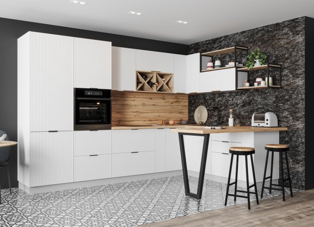 Модульная кухня "Монца" (Белый софт)