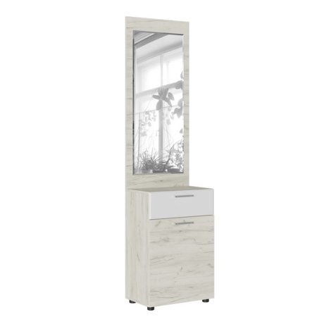 Прихожая Сафари комплект 1 (Крафт белый/матовая Белый Софт)