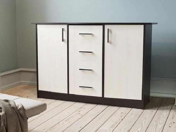 Комод К-2.1 (Венге / Дуб молочный)