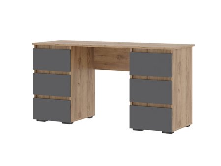 Хелен стол письменный ПС 02 (Дуб крафт золотой/Графит)