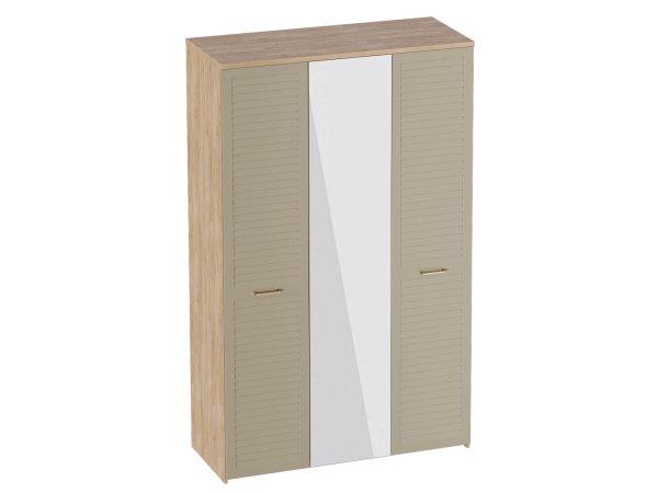Гавана шкаф 3 дверный (Дуб натуральный светлый / Светло-серый софт)