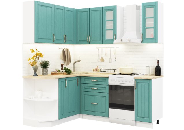 Модульная кухня Лондон (Дуб изумруд)