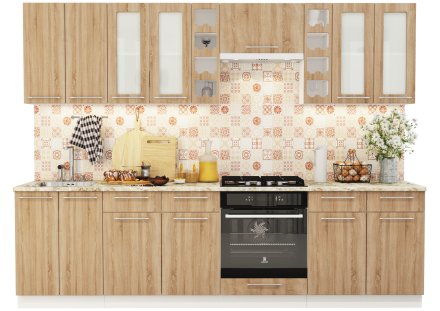 Модульная кухня Олива ЛДСП (дуб сонома)