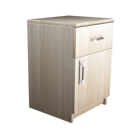 Тумба прикроватная №4 (ящик + дверь) (новые нап) (Шимо светлый)