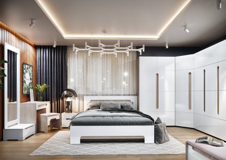 Палермо-3 стол туалетный СТ-025 (Шимо светлый / глянцевая Белый)