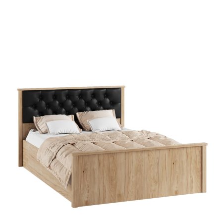 Модена кровать МКР-2 140х200 (Настил ЛДСП, Венге/Гикори рокфорд)