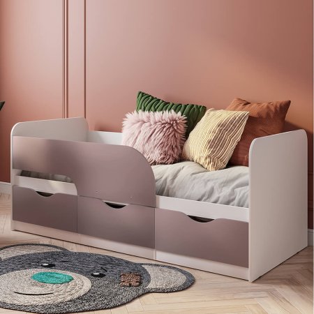 Кровать 0,9 м Стандарт КР-22 80х186 см (Белый/MF13)