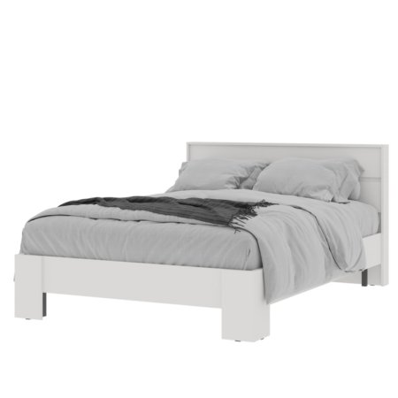 Хелен кровать КР 02 140х200 с ламелями (Белый)
