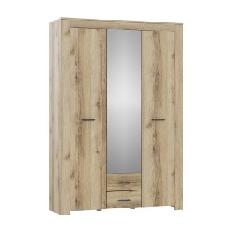 Квадро-16 шкаф 3 ств. с зеркалом ЦРК.КВД.16 (Дуб делано светлый)