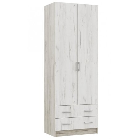 Гармония шкаф 2 ств. ШК 603 М (Крафт белый / крафт серый)