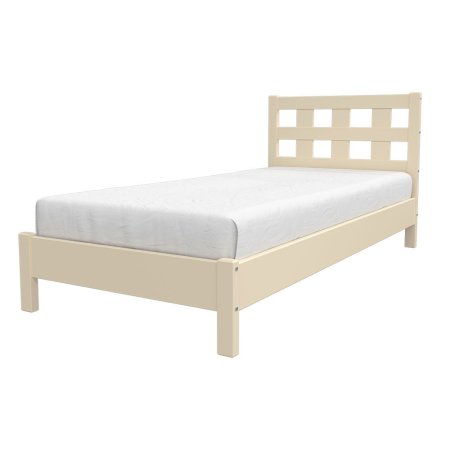 Вероника-4 кровать 90х200 + металлокаркас + комплект ножек (Слоновая кость)