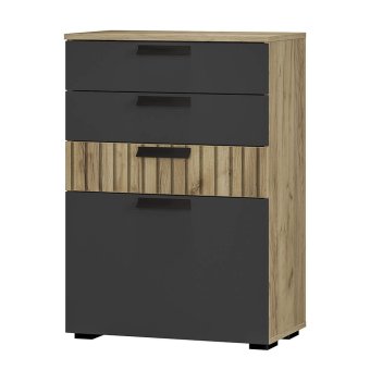 Комод Мишель тип 1 КМ-12 (крафт/графит)