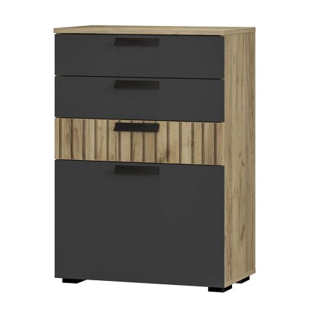 Комод Мишель тип 1 КМ-12 (крафт/графит)