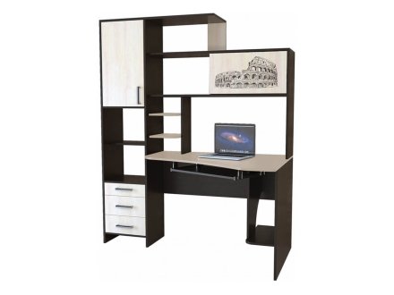 Компьютерный стол КЛ №6.0 правый (Венге / Дуб молочный)