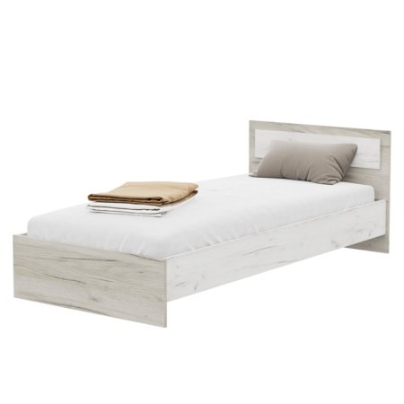 Гармония Кровать КР 603 90х200 (Крафт белый / крафт серый)