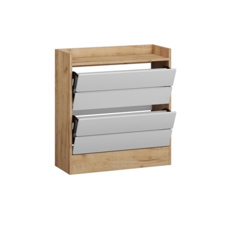 Ямайка обувница ЯПТ-3 для прихожей (Крафт золотой/Белый)