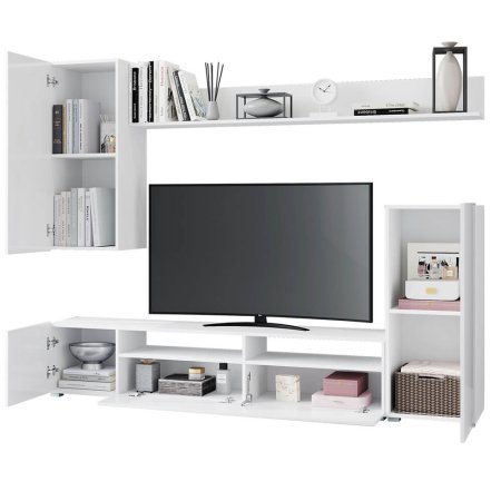 Гостиная Лира ЛДСП (Белый/Бетон)