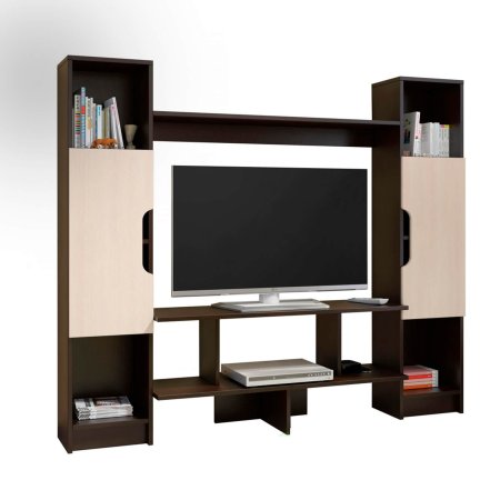 Тумба TV-6 в гостиную (Венге / Дуб молочный)