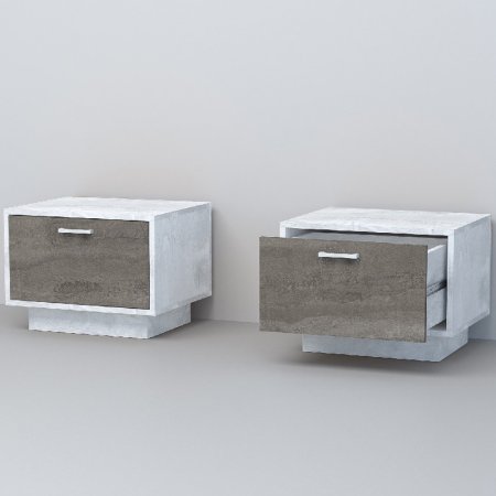 Эго Тумба Т-5 подиум (Бетон Светлый/Камень Темный)