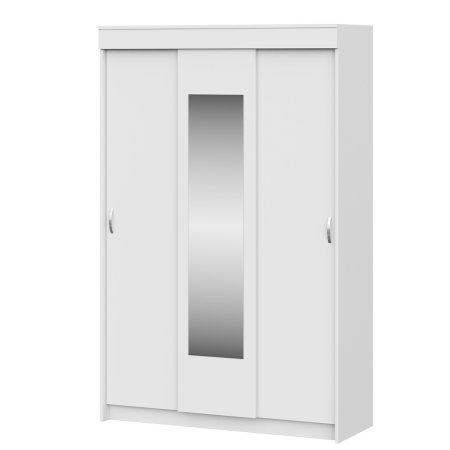 Шкаф-купе Бассо 1,3 м (Белый)