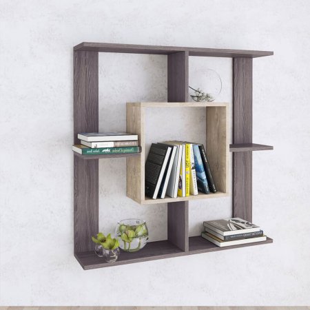 Полка навесная ПН-1 (дуб эндгрейн/анкор темный)