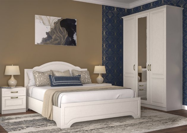 Ливерпуль Шкаф 13.27.01 (Белый / ясень ваниль)