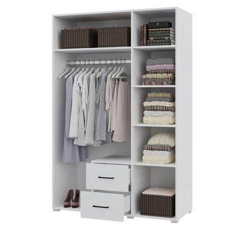 VICTOR шкаф 3 ств c ящиками (Белый)