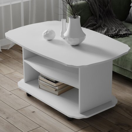 Стол журнальный Консул 2 в гостиную (Белый)