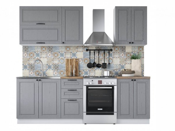 Кухня Равенна Роял 1,8м (60/40) со столешницей (Грей)