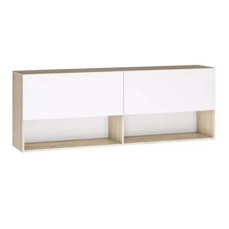 Вирола полка ПЛ01-1600 (дуб крафт серый/глянец белый)