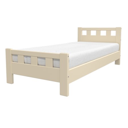 Вероника-2 кровать 90х200 + металлокаркас + комплект ножек (Слоновая кость)