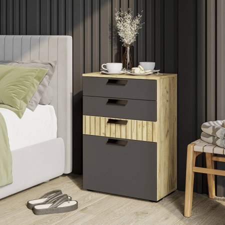 Комод Мишель тип 1 КМ-12 (крафт/графит)