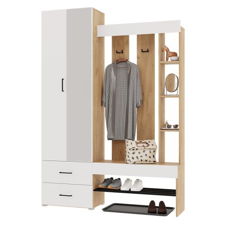 Домино прихожая (Крафт золотой/Белый)