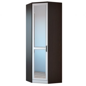 Венеция-1 секция-5 Шкаф угловой с зеркалом (Венге/Белый)