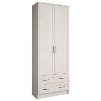 Принцесса шкаф детский комбинированный выдв. штанга+полки (2 ящика) (Анкор белый) ЦРК.ПРН.11