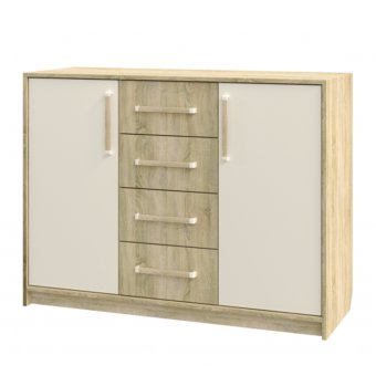 Эдем-1 Секция № 12 комод (Дуб сонома / Белый жемчуг )