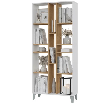 Асти cтеллаж (Крафт золотой/Белый)