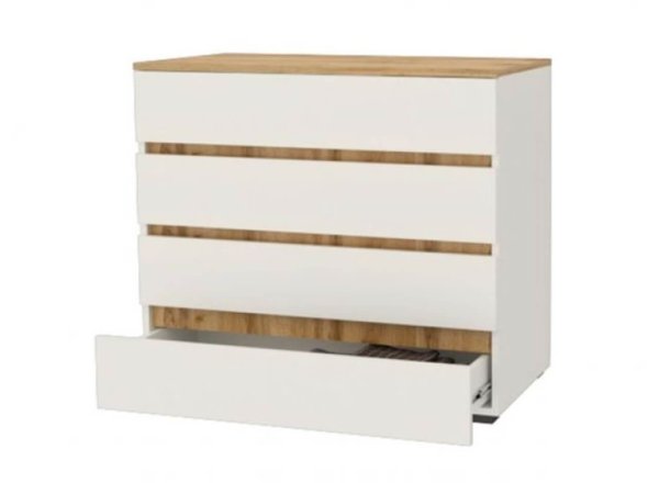 Дубай секция №3 Комод 900 (белый жемчуг/дуб вотан)