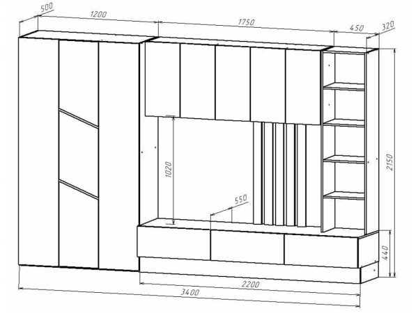 Гостиная Лиза (Анкор бел/сатин) ЦРК.ЛЗ.01
