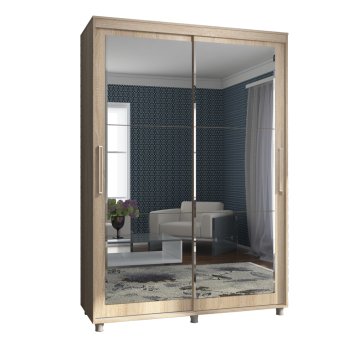 Комфорт-12 шкаф-купе Прайм Прямоугольные зеркала (Дуб сонома, 150)