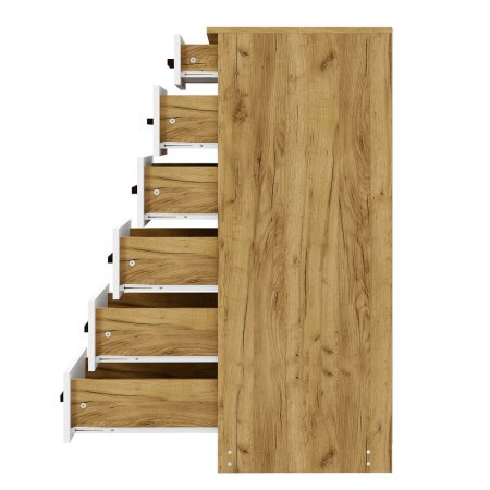 Евро комод КМ-04 (крафт/белый)