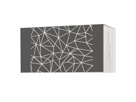 Кент-1 секция 20 Полка подвесная (Дуб крафт белый/антрацит)